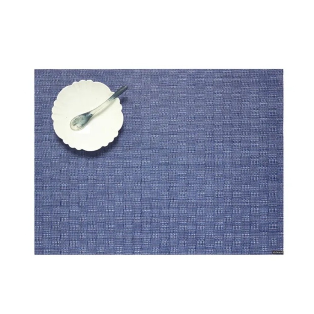 Chilewich Bayweave Blue Jean‎ Rectangle Placemats 14"x19" NWT Set of 3
